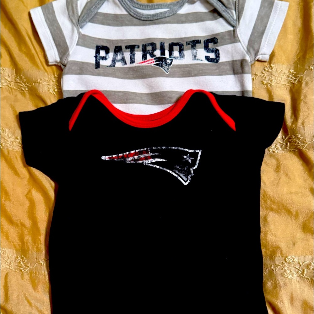 18 month NFL Patriots onesies
